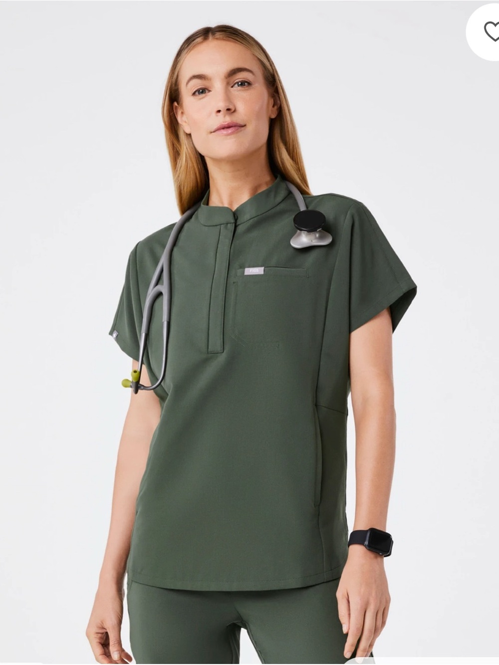 FIGS Montex Relaxed Mock Neck Scrub Top // Size XL